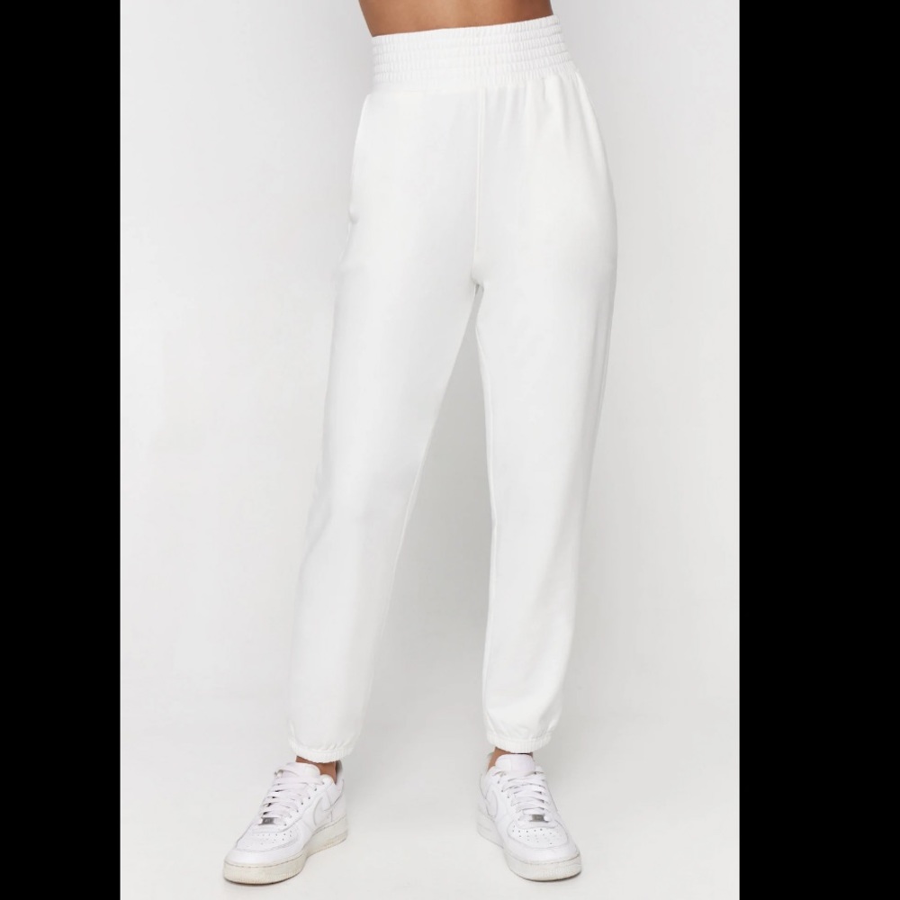 Smocked Brushed Fleece Jogger